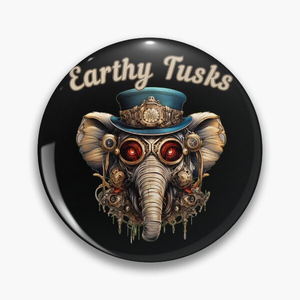 Item preview, Earthy Tusks. elephant face designed and sold by ElephantVibes.