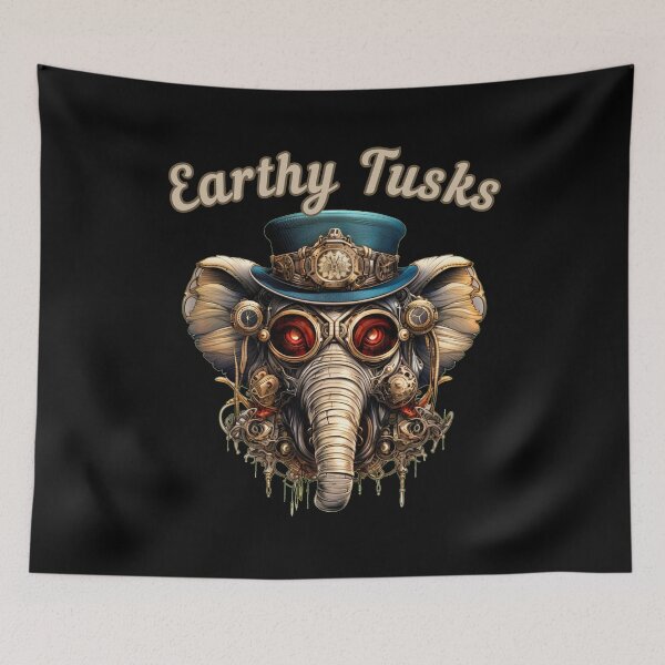 Item preview, Earthy Tusks. elephant face designed and sold by ElephantVibes.