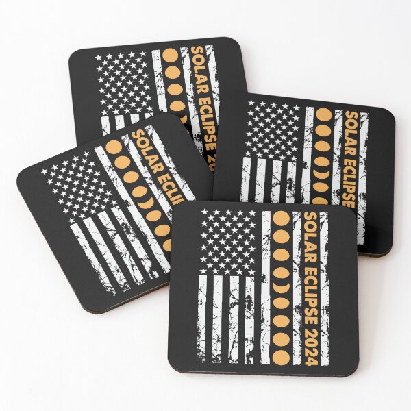 Item preview, Solar Eclipse 2024 American Flag designed and sold by ArtMeetsPizza.