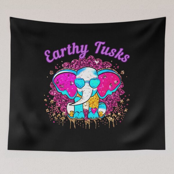 Item preview, Earthy Tusks elephant quote designed and sold by ElephantVibes.
