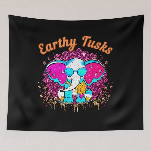 Item preview, Earthy Tusks Flower elephant designed and sold by ElephantVibes.