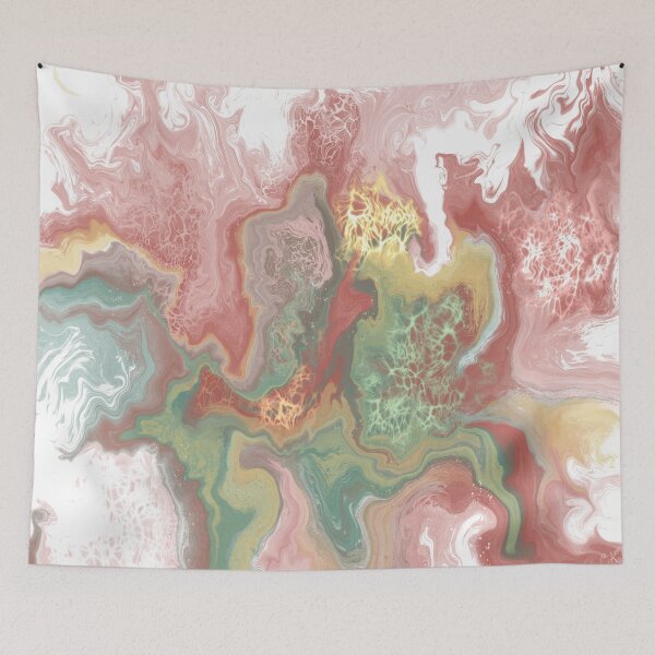 Item preview, Unakite, digital fluid pour with cells designed and sold by MayGreenAbgrall.