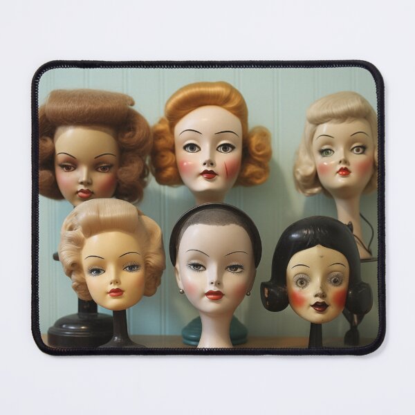 Item preview, 1950s Retro Doll Heads Mid-Century designed and sold by Shelly Little.