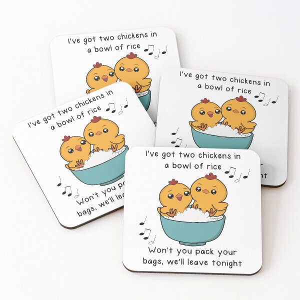 Item preview, Two chickens in a bowl of rice misheard lyrics designed and sold by toadwithbooks.