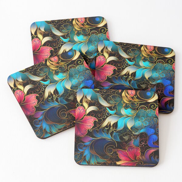 Item preview, Vibrant neon colorful floral pattern designed and sold by UmagineArts.