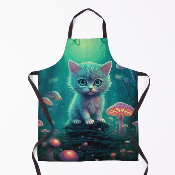 Item preview, Mystical Mushroom Guardian: The Curious Kitten designed and sold by pooshda.