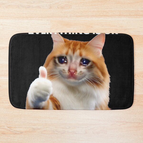 Item preview,  Everything’s Ok Cat Meme  designed and sold by Tamer ⭐⭐⭐⭐⭐.