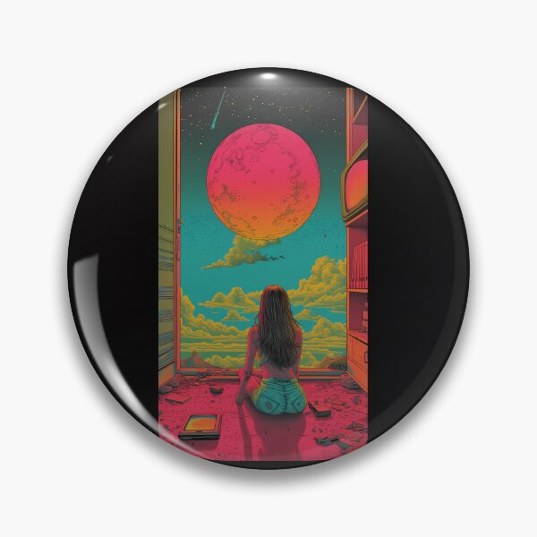 Item preview, Retro Aesthetic E-Girl Print designed and sold by NessasSpookyArt.