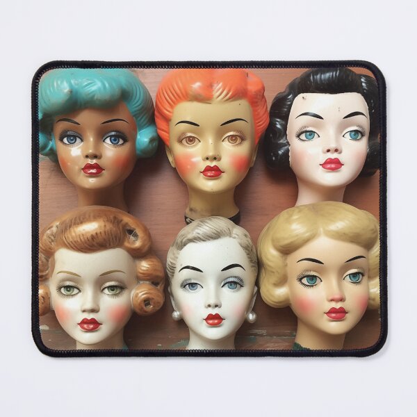 Item preview, 1950s Retro Doll Heads Mid-Century Modern designed and sold by Shelly Little.
