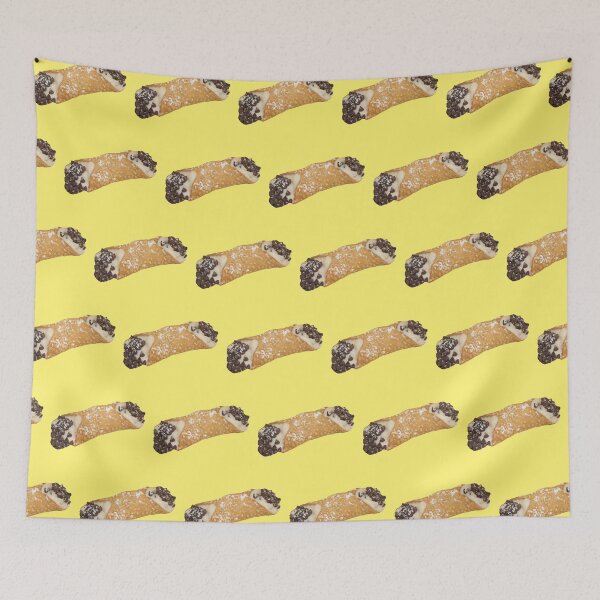 Item preview, Cannoli Pattern with Yellow Background designed and sold by HoorayDesigns.