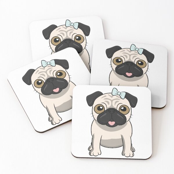 Item preview, Cute Pug with Bow designed and sold by toadwithbooks.