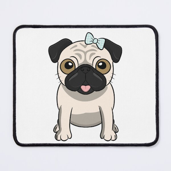 Item preview, Cute Pug with Bow designed and sold by toadwithbooks.