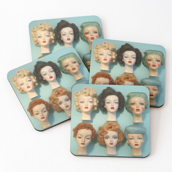 Item preview, 1950s Retro Doll Heads Mid-Century Modern designed and sold by Shelly Little.