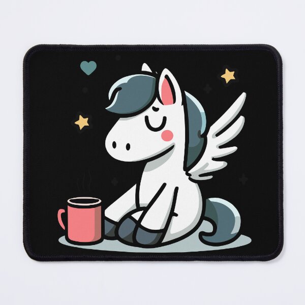 Item preview, Cute Pegasus Drinking Coffee designed and sold by BluRockDesigns.