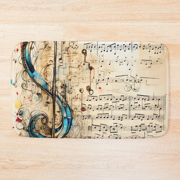 Item preview, Abstract doodle of a music sheet with notes designed and sold by dcrc.