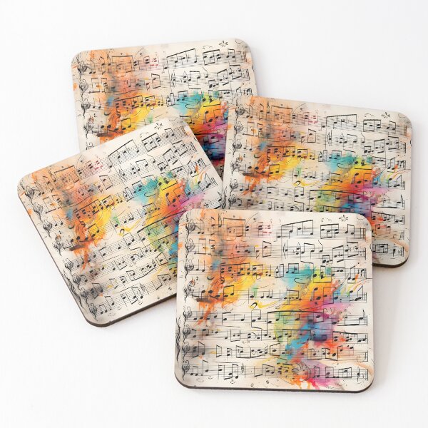Item preview, abstract doodle of a music sheet with notes designed and sold by dcrc.