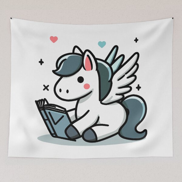 Item preview, Cute Pegasus Reading designed and sold by BluRockDesigns.