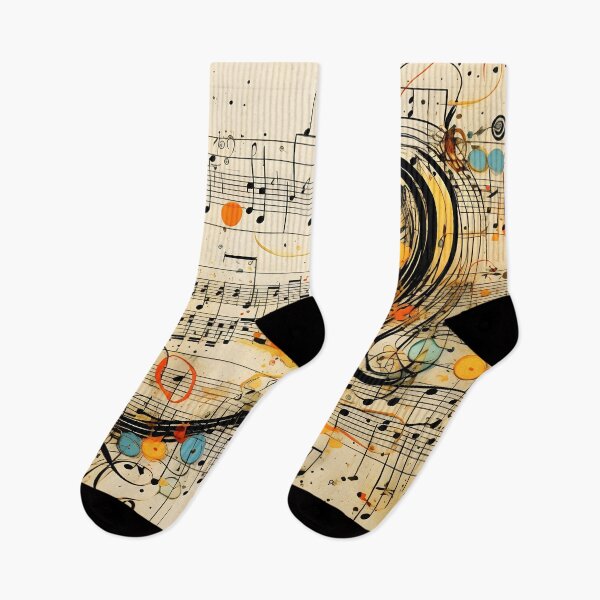 Item preview, abstract doodle of a music sheet with notes designed and sold by dcrc.