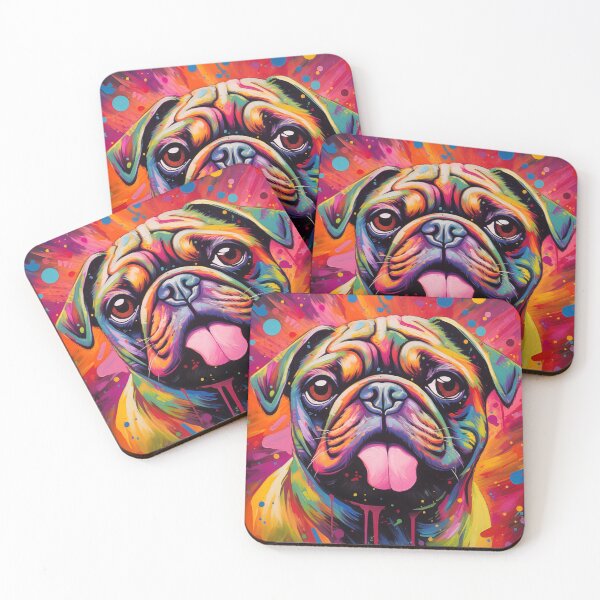 Item preview, Prismatic Pug: A Spectrum of Canine Colors designed and sold by pooshda.