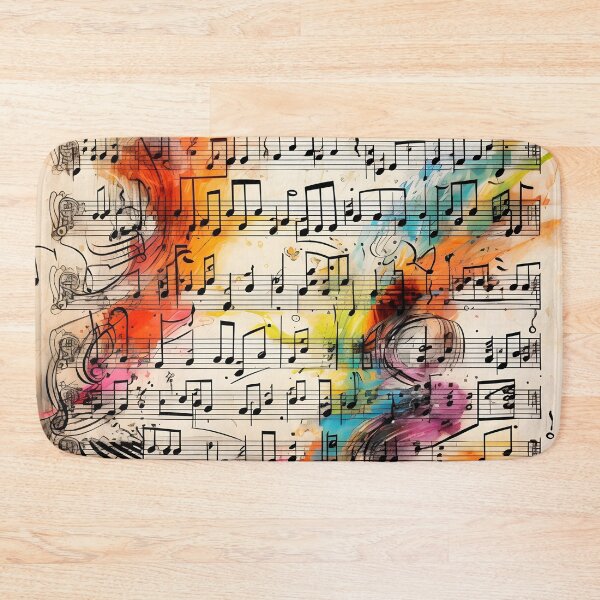 Item preview, abstract doodle of a music sheet with notes designed and sold by dcrc.