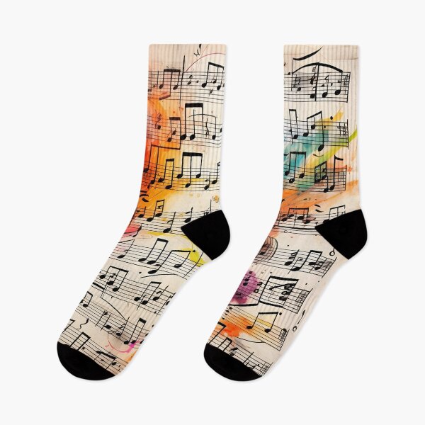 Item preview, abstract doodle of a music sheet with notes designed and sold by dcrc.