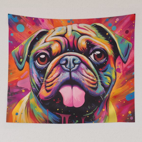 Item preview, Prismatic Pug: A Spectrum of Canine Colors designed and sold by pooshda.
