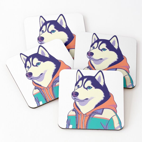 Item preview, SiberianHusky Pastel color designed and sold by ArtsmileConcept.