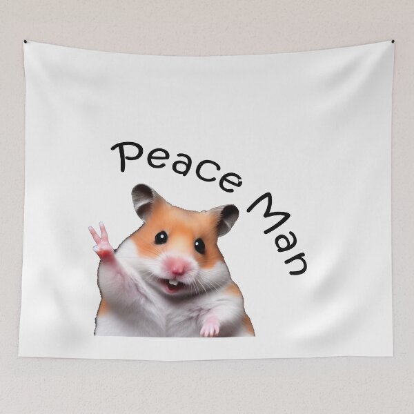 Item preview, Peace Man Hamster Meme designed and sold by Tamer ⭐⭐⭐⭐⭐.
