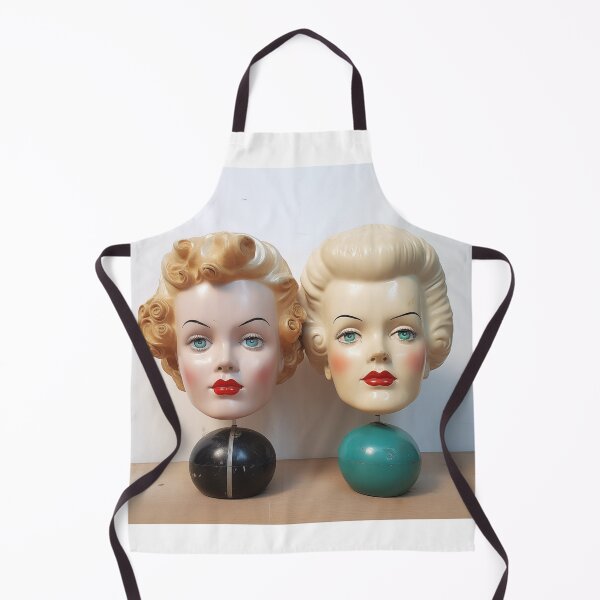 Item preview, 1950s Retro Doll Head Pair on Pestedals designed and sold by Shelly Little.