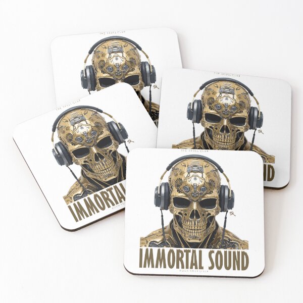 Item preview,   Immortal Sound - The Skull Club, skull, skull, headphones designed and sold by HIGUMAX.