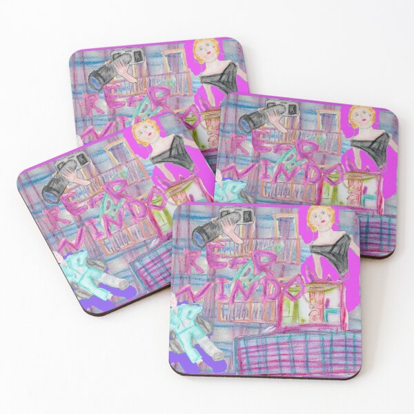 Item preview, Rear Window Naive Pop Art Collage designed and sold by Endearing Evil Art.