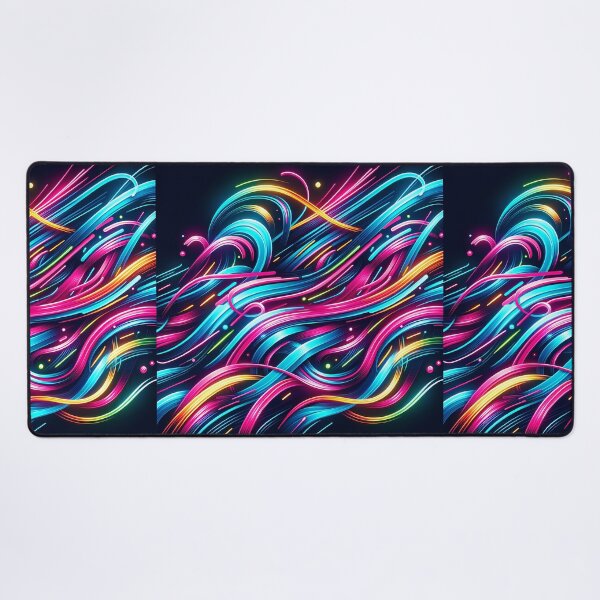 Item preview, Neon Ribbons Dance: Luminous Flow of Colors designed and sold by TeeTown Treasure.