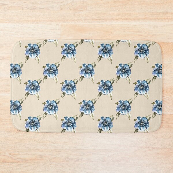 Item preview, Yvette – Blue on Cream designed and sold by Elizabeth Becker.