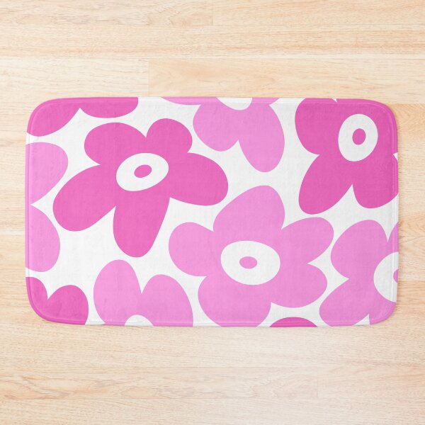Item preview, Pink And White Retro 1960's Happy Flower Pattern designed and sold by DEC02.