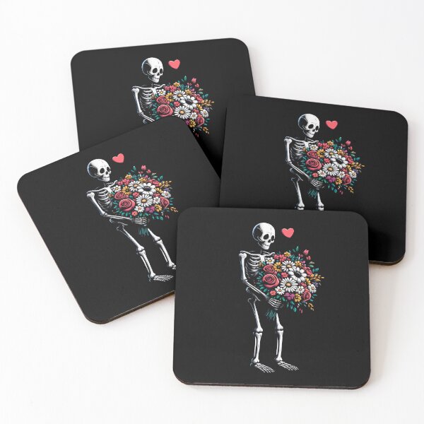 Item preview, Waiting until death | skeleton valentines flowers designed and sold by KalicoDesignUS.