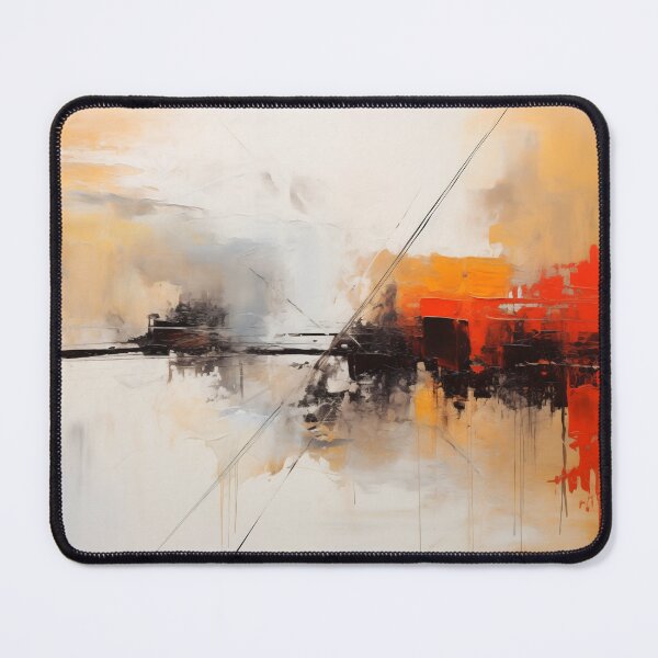 Item preview, Fiery Divide: An Abstract Expression in Red and Gold designed and sold by pooshda.