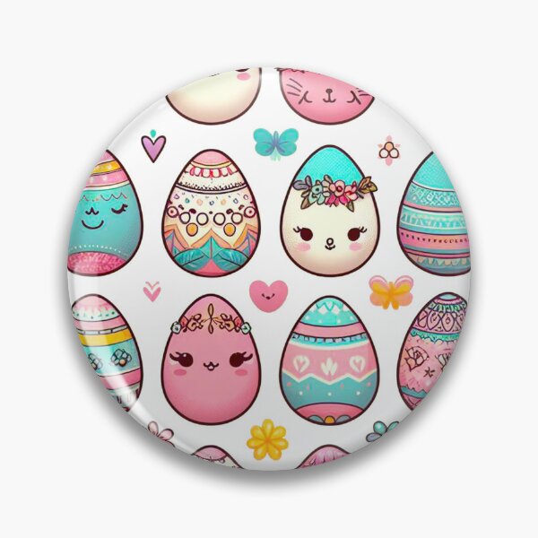 Item preview, Happy Easter Colored Eggs In Different Styles Like Pastel, Kawaii And Mandala designed and sold by Tamer ⭐⭐⭐⭐⭐.
