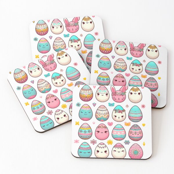 Item preview, Happy Easter Colored Eggs In Different Styles Like Pastel, Kawaii And Mandala designed and sold by Tamer ⭐⭐⭐⭐⭐.