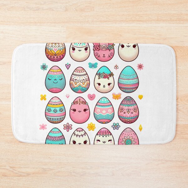 Item preview, Happy Easter Colored Eggs In Different Styles Like Pastel, Kawaii And Mandala designed and sold by Tamer ⭐⭐⭐⭐⭐.