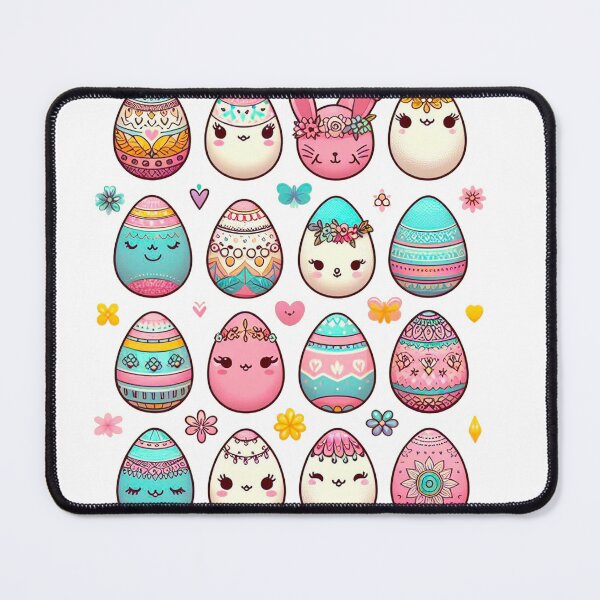Item preview, Happy Easter Colored Eggs In Different Styles Like Pastel, Kawaii And Mandala designed and sold by Tamer ⭐⭐⭐⭐⭐.
