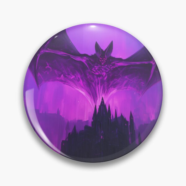 Item preview, Royal Aegis: Witness the Grandeur Purple Bat Safeguarding Gothic Citadel designed and sold by Rage-Ai.