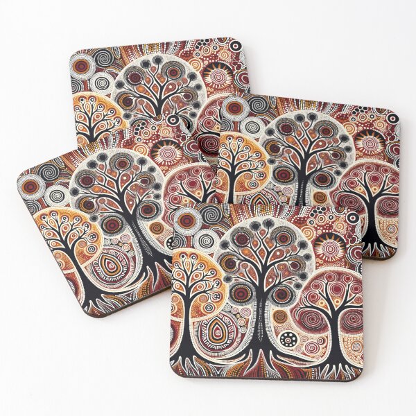 Item preview, Australian-Inspired Dot Art (Trees) designed and sold by PinUpPizzazz.