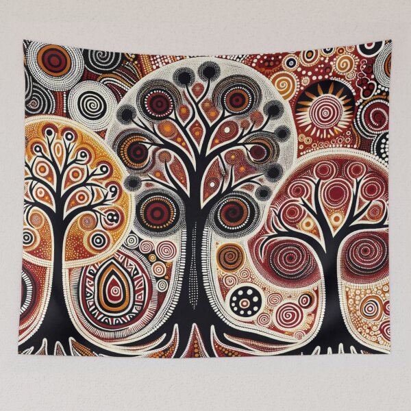 Item preview, Australian-Inspired Dot Art (Trees) designed and sold by PinUpPizzazz.