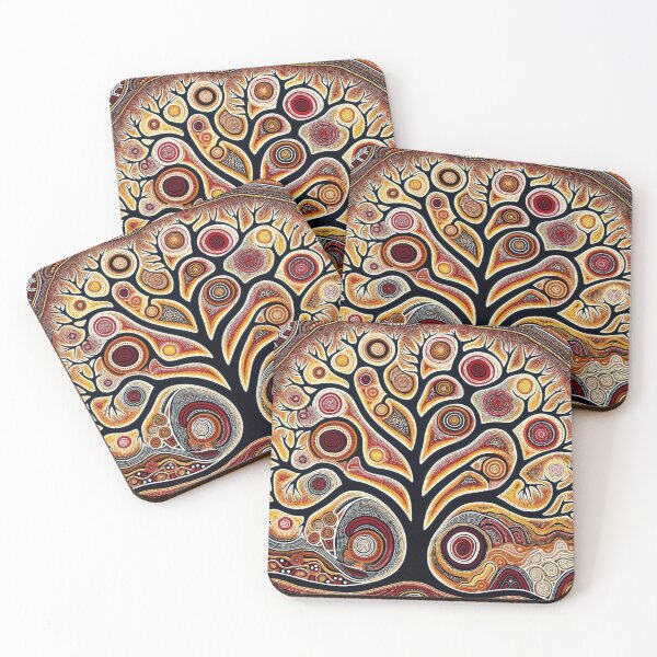 Item preview, Austrailian-Inspired Dot Art (Tree) designed and sold by PinUpPizzazz.