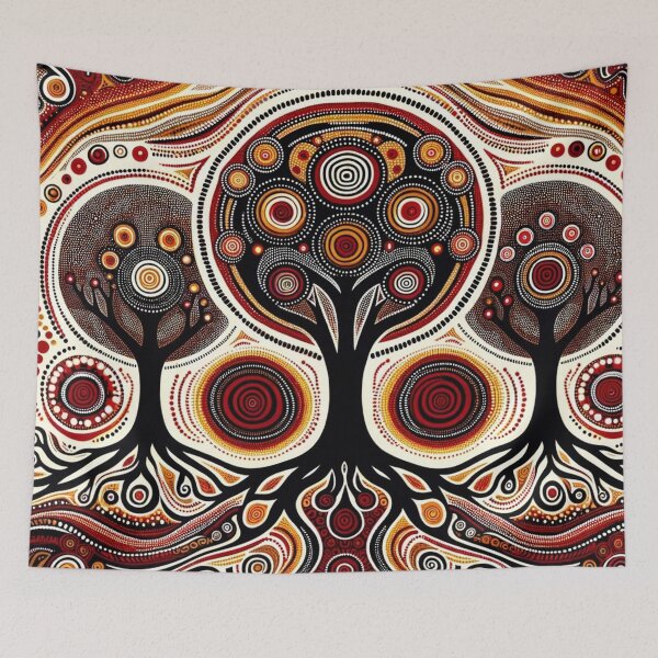 Item preview, Australian-Inspired Dot Art (Trees) designed and sold by PinUpPizzazz.