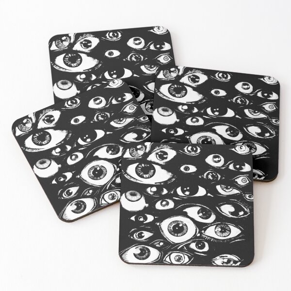Item preview, The evil eyes 2024 in BW of Evil eyes horror style designed and sold by trentnin.