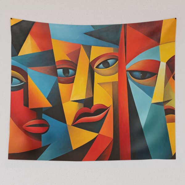 Item preview, Cubist Faces: The Complexity of Expression designed and sold by pooshda.