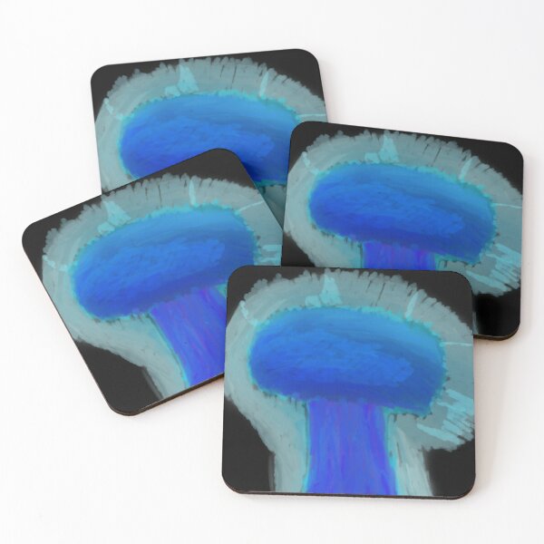 Item preview, Glow blue mushroom designed and sold by enchantedvibes.