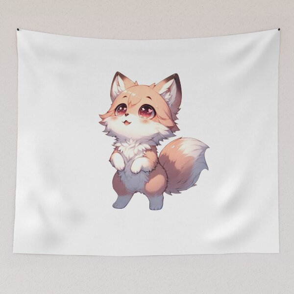 Item preview, Cute Manga Baby Fox with loving gaze designed and sold by Blessinger77.