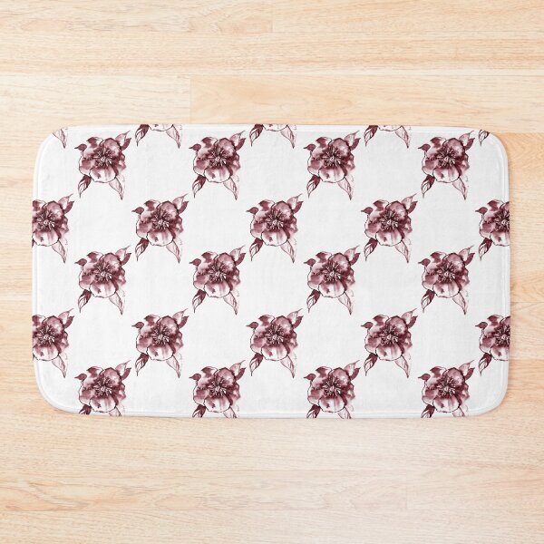 Item preview, Yvette – Maroon on White designed and sold by Elizabeth Becker.